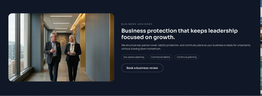 Executives reviewing business risk plan